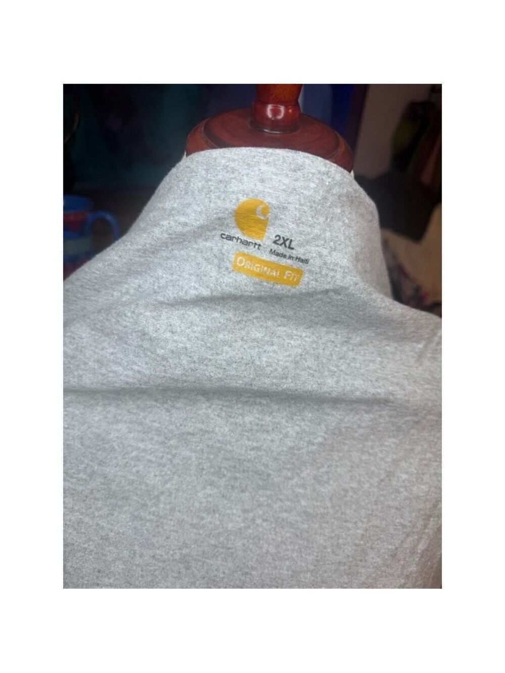 Carhartt long sleeve shirt 2XL gray logo - Picture 9 of 9